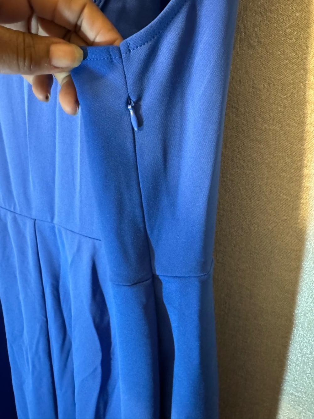 Grace Karin Sleeveless Faux-Wrap Midi Dress in Royal Blue - Picture 7 of 7